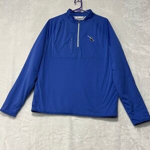 Peter Millar Jacket Mens L Blue Thermal Flow Insulated 1/4 Zip Libery Hill Golf